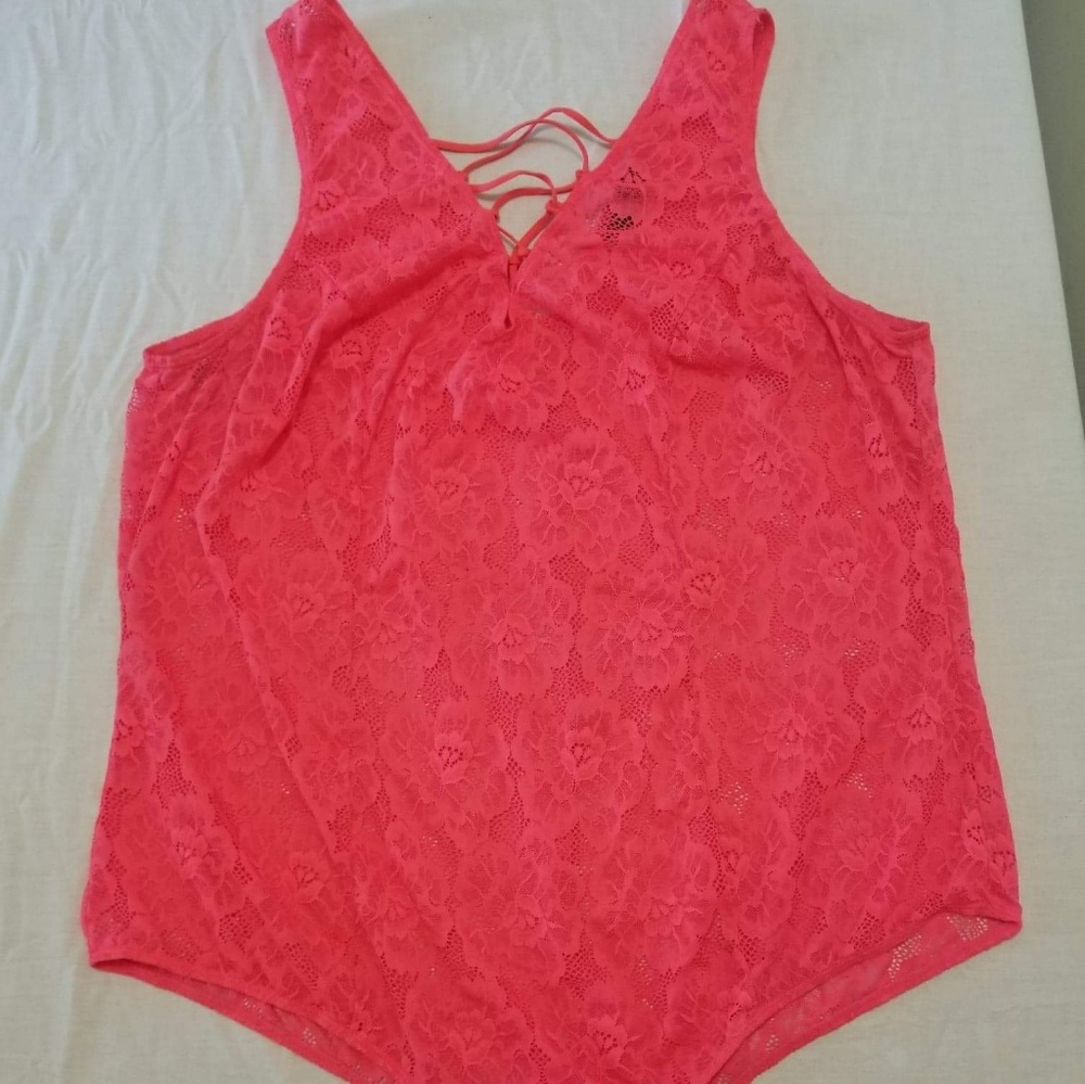 Lace up Front Lace Bodysuit